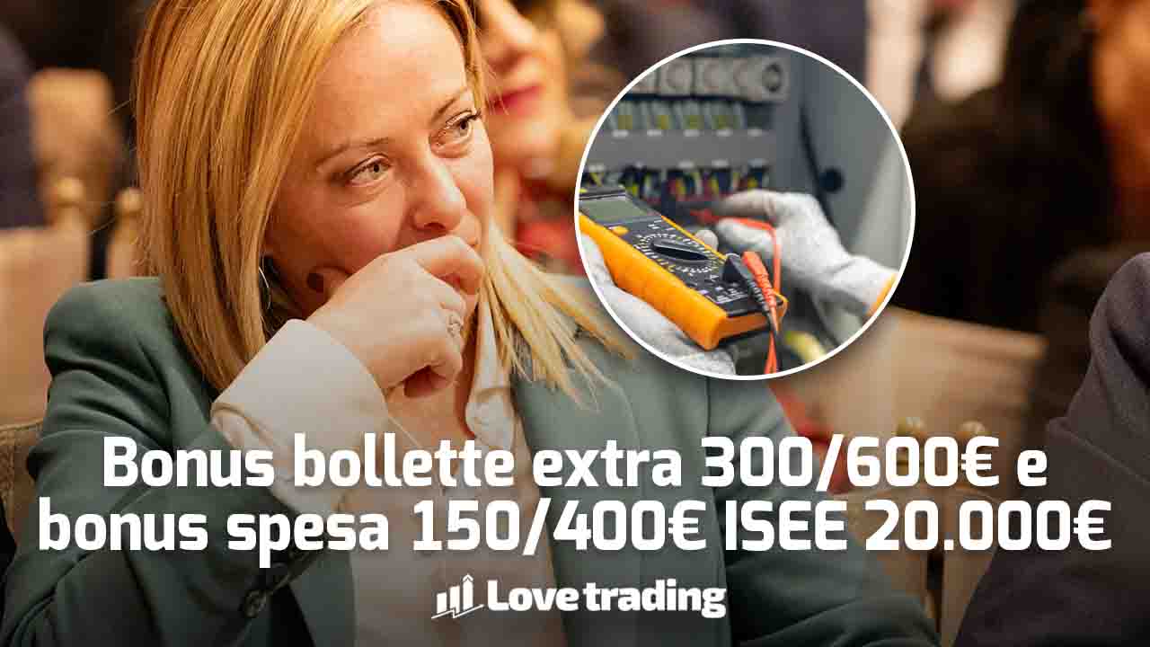 Bonus bollette extra 300/600€ e bonus spesa 150/400€