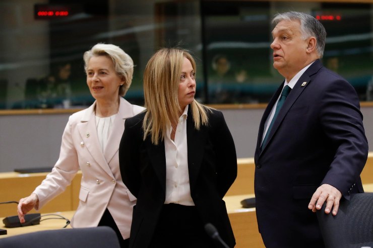 meloni, von der leyen e tajani