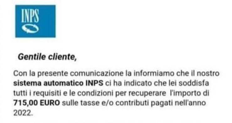 Inps Comunicazione fake